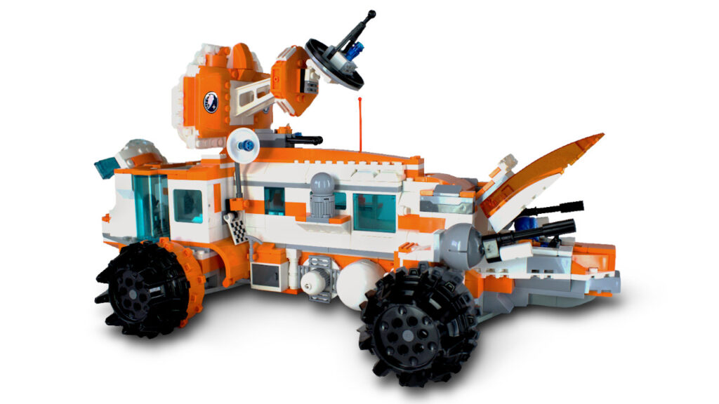 LEGO Arctic Rover on white viewed from right side