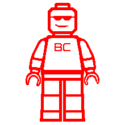 Red LEGO Minifigure icon with sunglasses