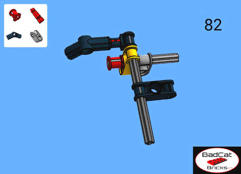 Step 82 of Technic LEGO Chopper Instructions