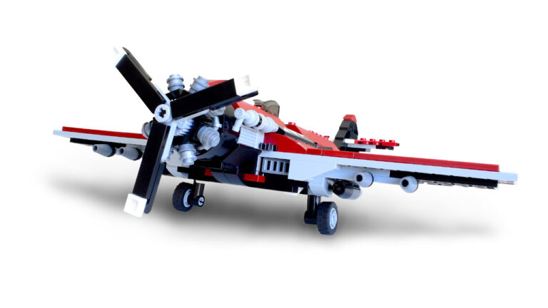 LEGO Old Fighter Plane Instructions - BadCatBricks.com