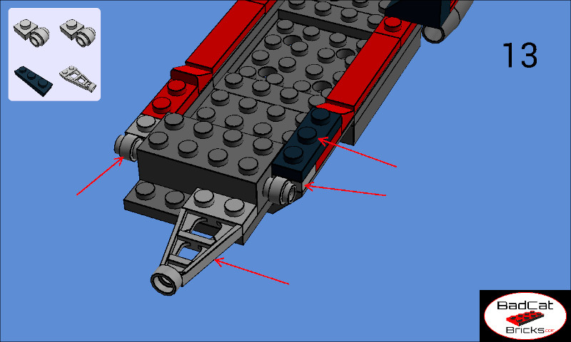 Step 13 of the LEGO Dragster Building Instructions