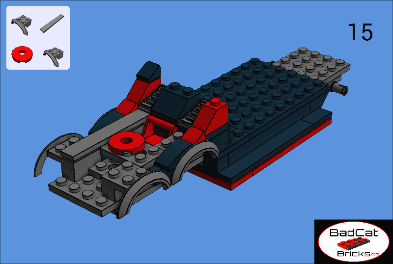 Step 15 of LEGO Racing Semi Instructions