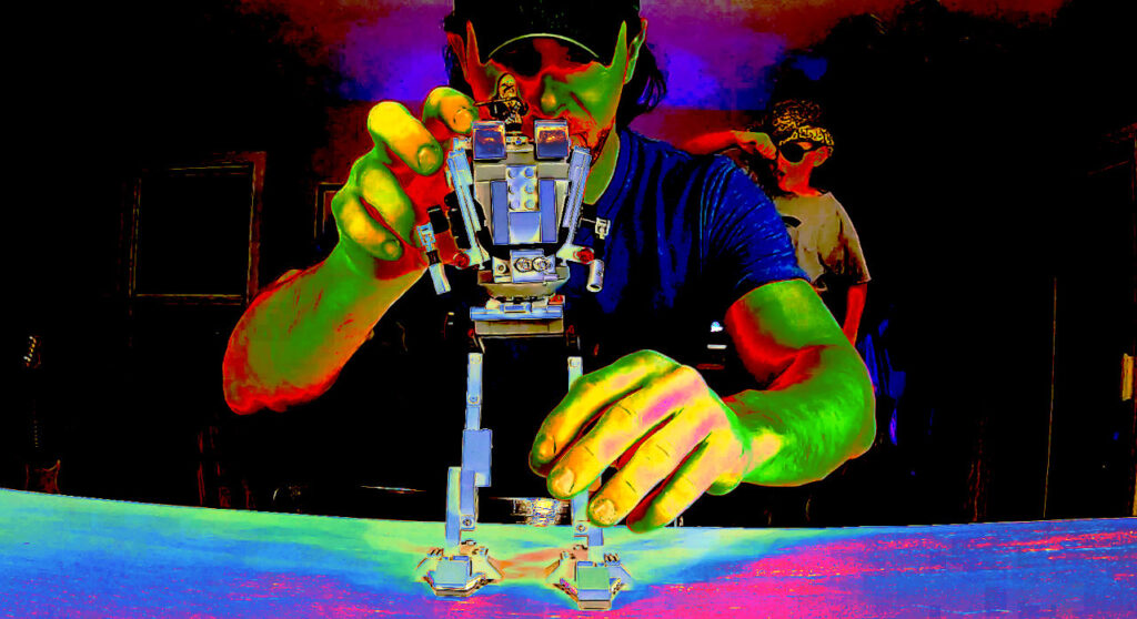Robert adjusting the AT-ST Walker in hypercolor