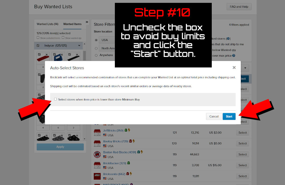 Screen shot of How to Buy LEGO Bricks Step 10