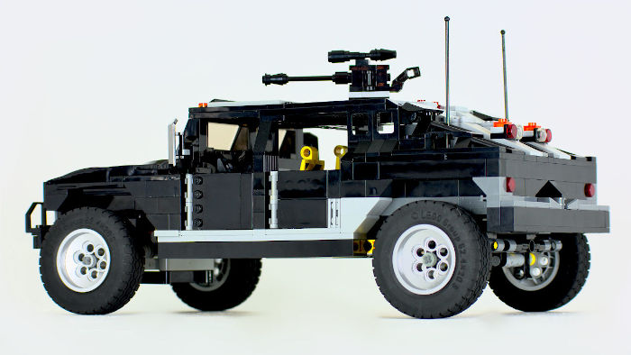 LEGO Hummer design from rear left side