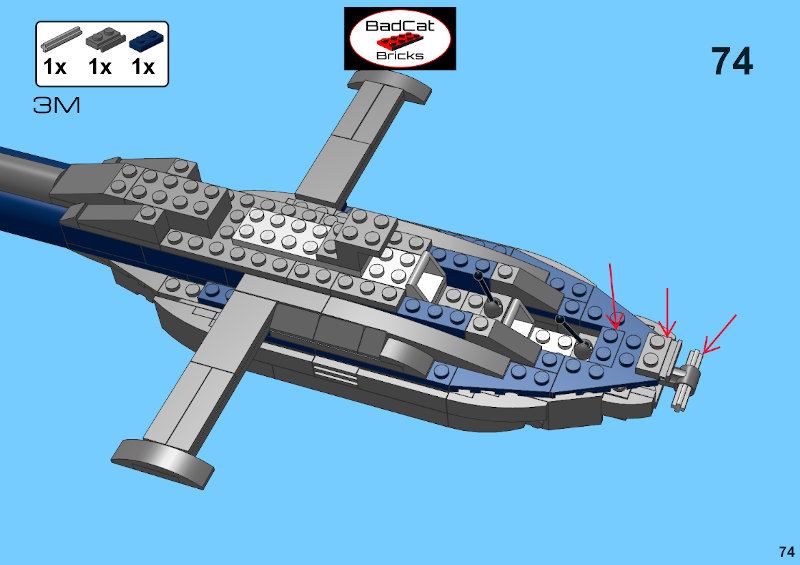 LEGO Apache Helicopter Instructions Step 74